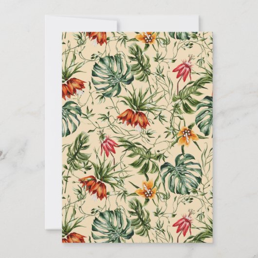  Oerwoud Luipaard Waterverf Verjaardagsfeest Kaart (Achterkant)