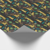 Oerwoud Luipaarden:  Wildlife Illustraties Cadeaupapier (Hoek)