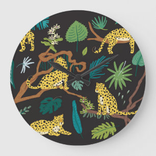 Oerwoud Luipaarden:  Wildlife Illustraties Grote Klok