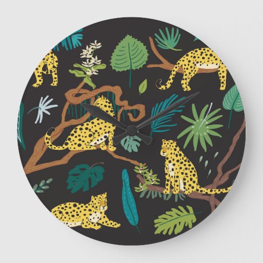 Oerwoud Luipaarden:  Wildlife Illustraties Grote Klok (Voorkant)