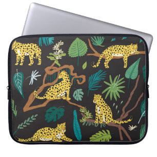 Oerwoud Luipaarden:  Wildlife Illustraties Laptop Sleeve