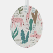 Oerwoud, luipaardprint, . glas ornament (Voorkant Rechts)