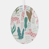 Oerwoud, luipaardprint, . glas ornament (Voorkant links)