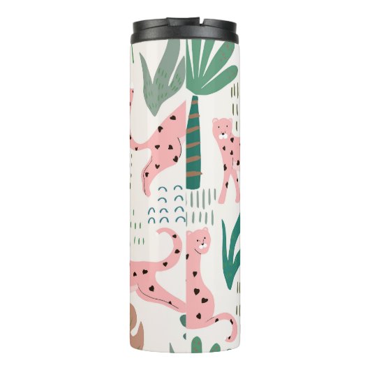 Oerwoud, luipaardprint, . thermosbeker (Achterkant)