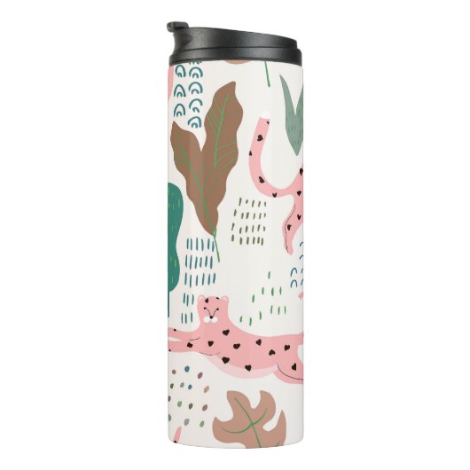 Oerwoud, luipaardprint, . thermosbeker (Geroteerd rechts)