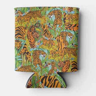 Oerwoud Majesteit: Tijgers te midden van groen Blikjeskoeler