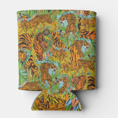 Oerwoud Majesteit: Tijgers te midden van groen Blikjeskoeler (Achterkant)