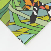 Oerwoud Majesteit: Tijgers te midden van groen Fleece Deken (Hoek)