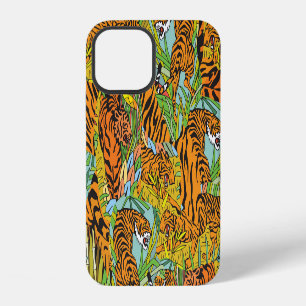 Oerwoud Majesteit: Tijgers te midden van groen iPhone 12 Hoesje