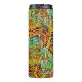Oerwoud Majesteit: Tijgers te midden van groen Thermosbeker (Achterkant)