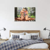 OERWOUD MEISJES AFGEZIEN CANVAS AFDRUK (Insitu (Slaapkamer))