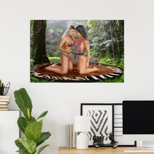 OERWOUD MEISJES AFGEZIEN POSTER (Thuiskantoor)