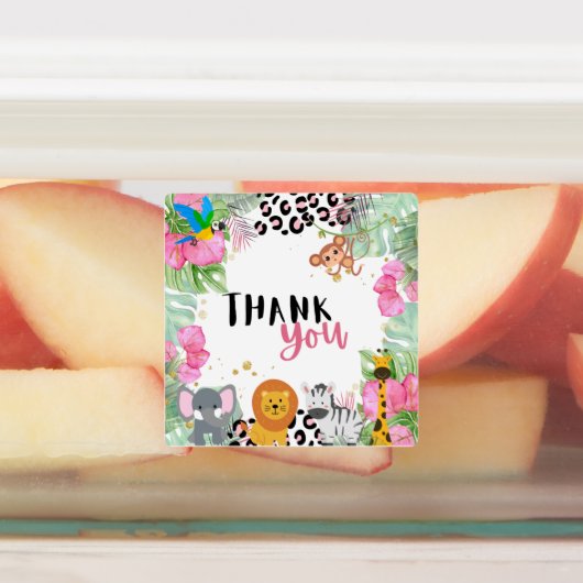 Oerwoud meisjes dank je labels (Aangebracht)