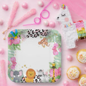 Oerwoud meisjes papier Bord (Feest)