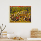 Oerwoud Menagerie bij Olympia Circus Poster (Keuken)