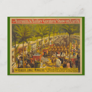 Oerwoud Menagerie bij Olympia Circus Poster Briefkaart