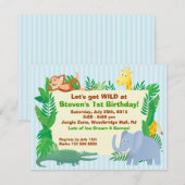 Oerwoud met de "Birthday Invitation Card" Kaart (Voorkant / Achterkant)