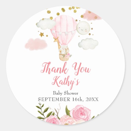 Oerwoud met warme lucht Glitter Ronde Sticker (Voorkant)