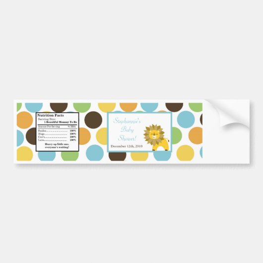 Oerwoud met waterflesetiket King Lion Safari Zoo Bumpersticker (Voorkant)