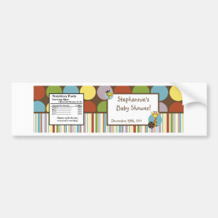 Oerwoud met waterflesetiket Tales Safari Bumpersticker