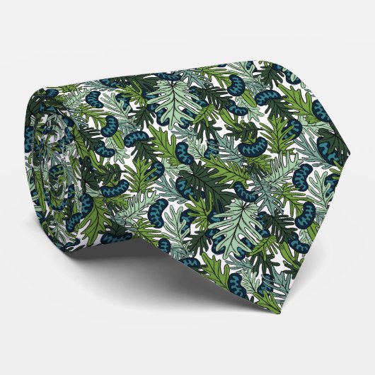 Oerwoud Mitochondria over White Stropdas (Opgerold)