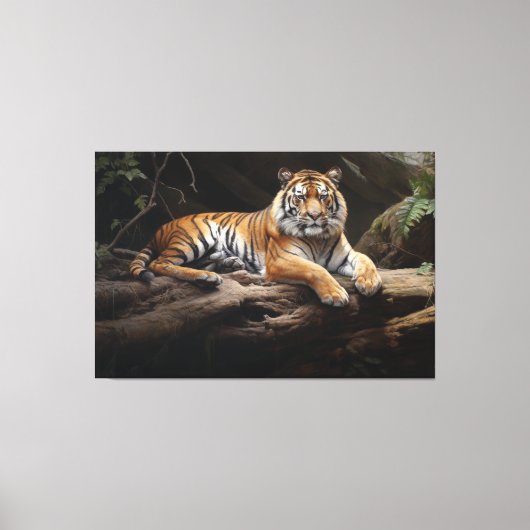 Oerwoud Monarch: tijgerportret Canvas Afdruk (Voorkant)