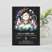 Oerwoud Monkey Birthday Kaart (Staand voorkant)