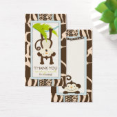 Oerwoud Monkey Dank u Cadeau Label Visitekaartjes (Bureau)