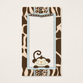 Oerwoud Monkey Dank u Cadeau Label Visitekaartjes (Achterkant)
