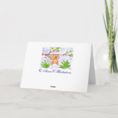 Oerwoud Monkey kind verjaardagskaart Kaart (Achterkant)