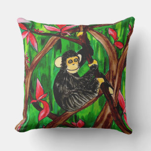 Oerwoud Monkey Outdoor Pillow Buitenkussen
