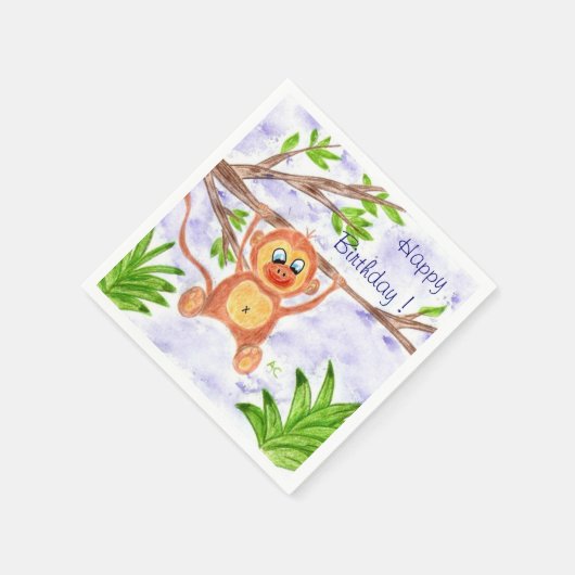 Oerwoud Monkey Paper servetten (Hoek)