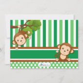 Oerwoud Monkey Safari Boy First Birthday Foto Kaart (Achterkant)
