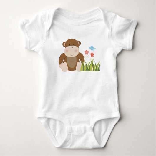 Oerwoud Monkey Toddler en Baby Romper (Voorkant)
