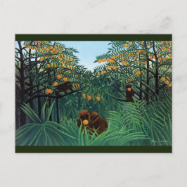 Oerwoud Monkeys Folk Art van Rousseau Briefkaart