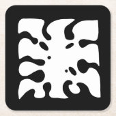 Oerwoud Monstera Leaf Pattern in Black and White Kartonnen Onderzetters (Voorkant)