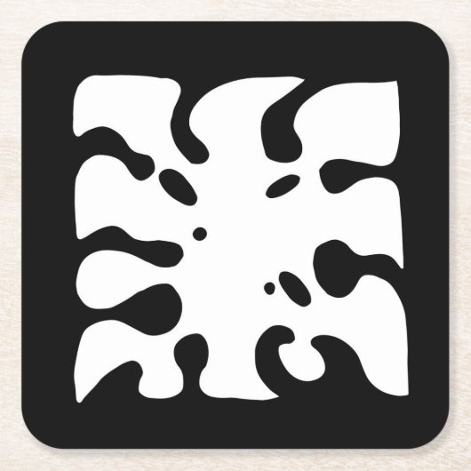 Oerwoud Monstera Leaf Pattern in Black and White Kartonnen Onderzetters (Voorkant)