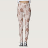 Oerwoud Monstera Mocha Mousse Beige Leggings (Voorkant)