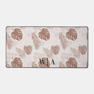 Oerwoud Monstera Mocha Mousse Beige Preppy Monogra Bureaumat