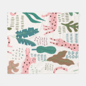 Oerwoud naadloos patroon fleece deken (Voorkant (Horizontaal))