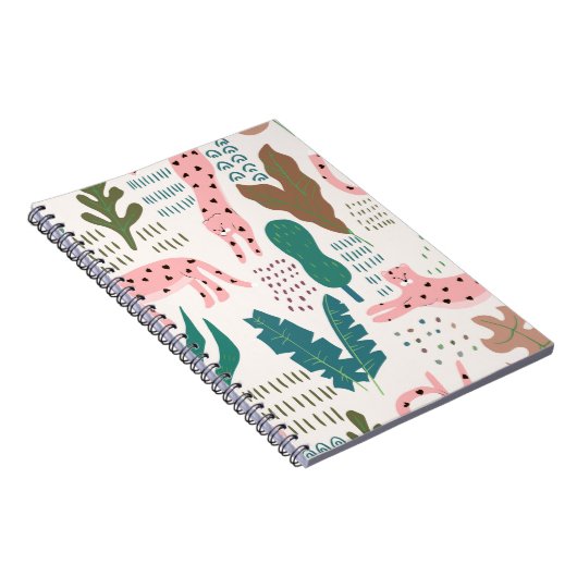 Oerwoud naadloos patroon notitieboek (Rechterzijde)