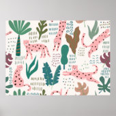 Oerwoud naadloos patroon poster (Voorkant)