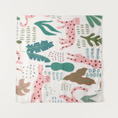 Oerwoud naadloos patroon wandkleed (Voorkant (horizontaal))