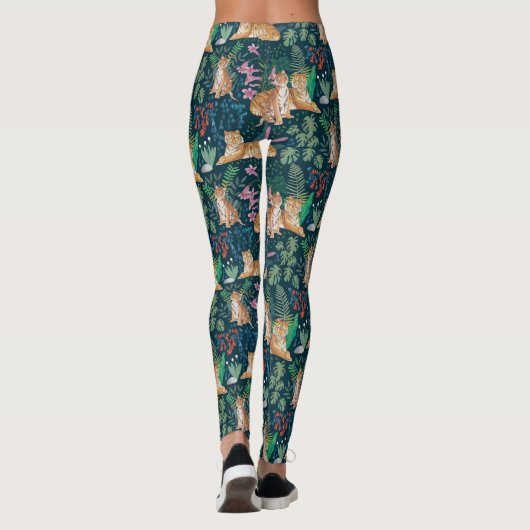 Oerwoud Natuur Wilde katten Tigers Leggings (Achterkant)