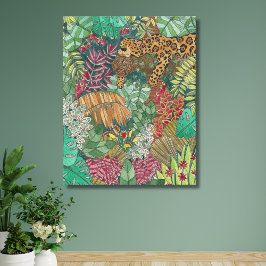 Oerwoud Nursery Decor Canvas Afdruk