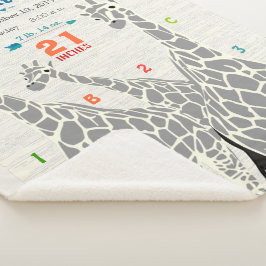 Oerwoud Nursery Giraffe Familie Baby Jongen Geboor Sherpa Deken