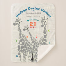 Oerwoud Nursery Giraffe Familie Baby Jongen Geboor