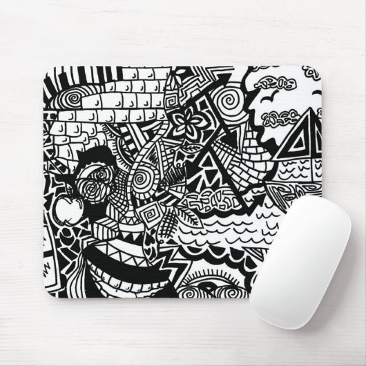 Oerwoud Ocean Doodle Mousepad Muismat (Met muis)