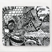 Oerwoud Ocean Doodle Mousepad Muismat (Voorkant)
