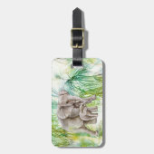 "Oerwoud olifant" Acrylhoudend Bagagelabel (Voorkant verticaal)